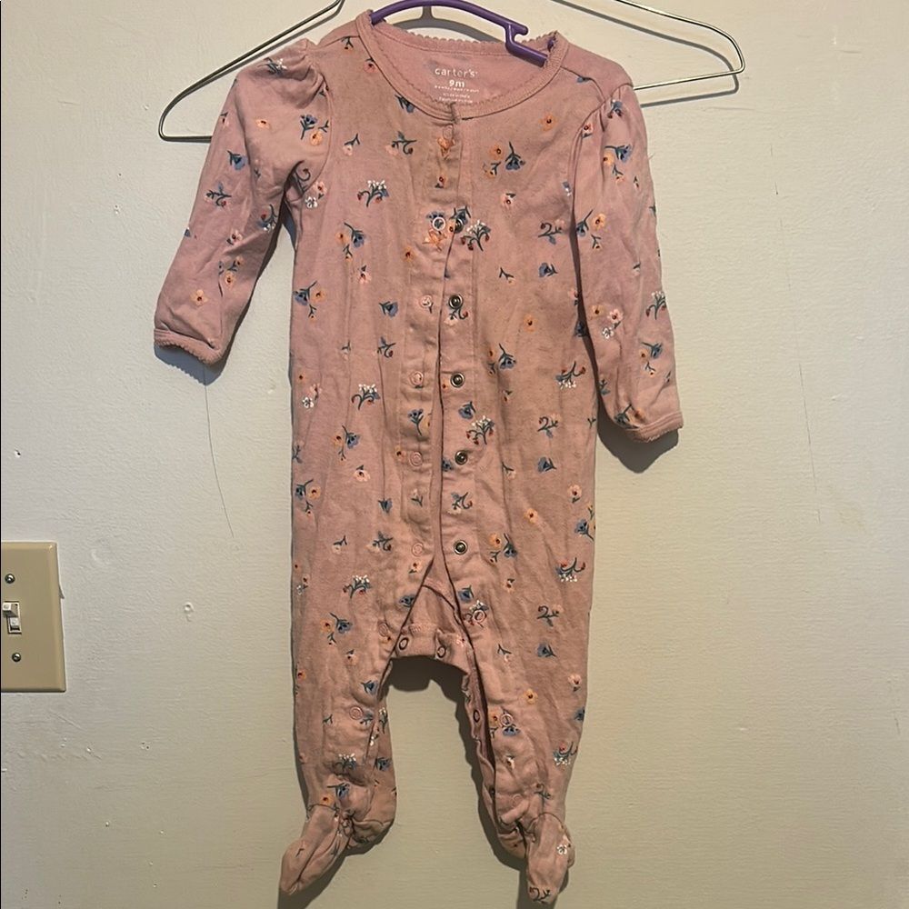 🫶🏻6/$35 Carter's Pink Footie One Piece with Long Sleeves